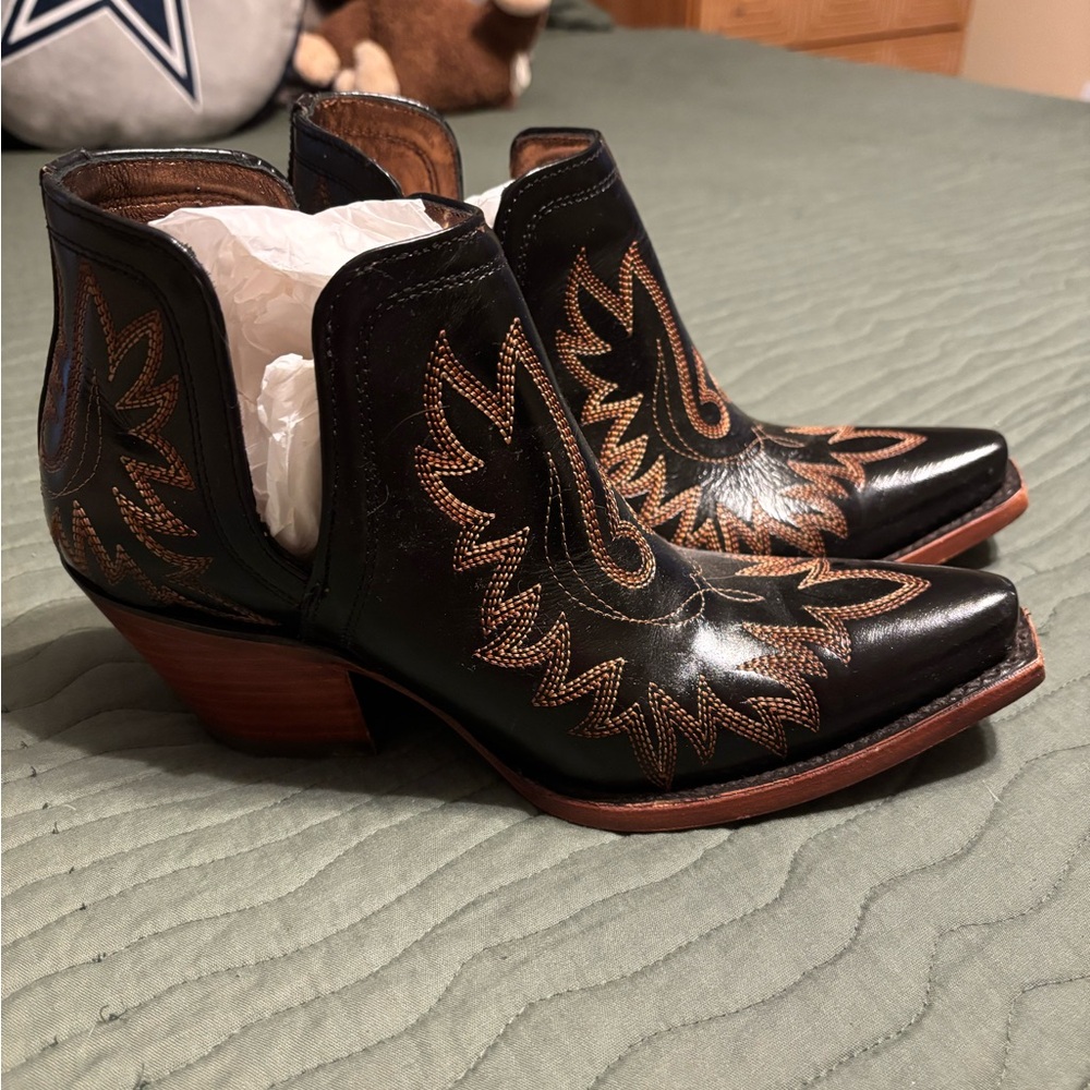 Ariat Black and Brown Heeled Boots